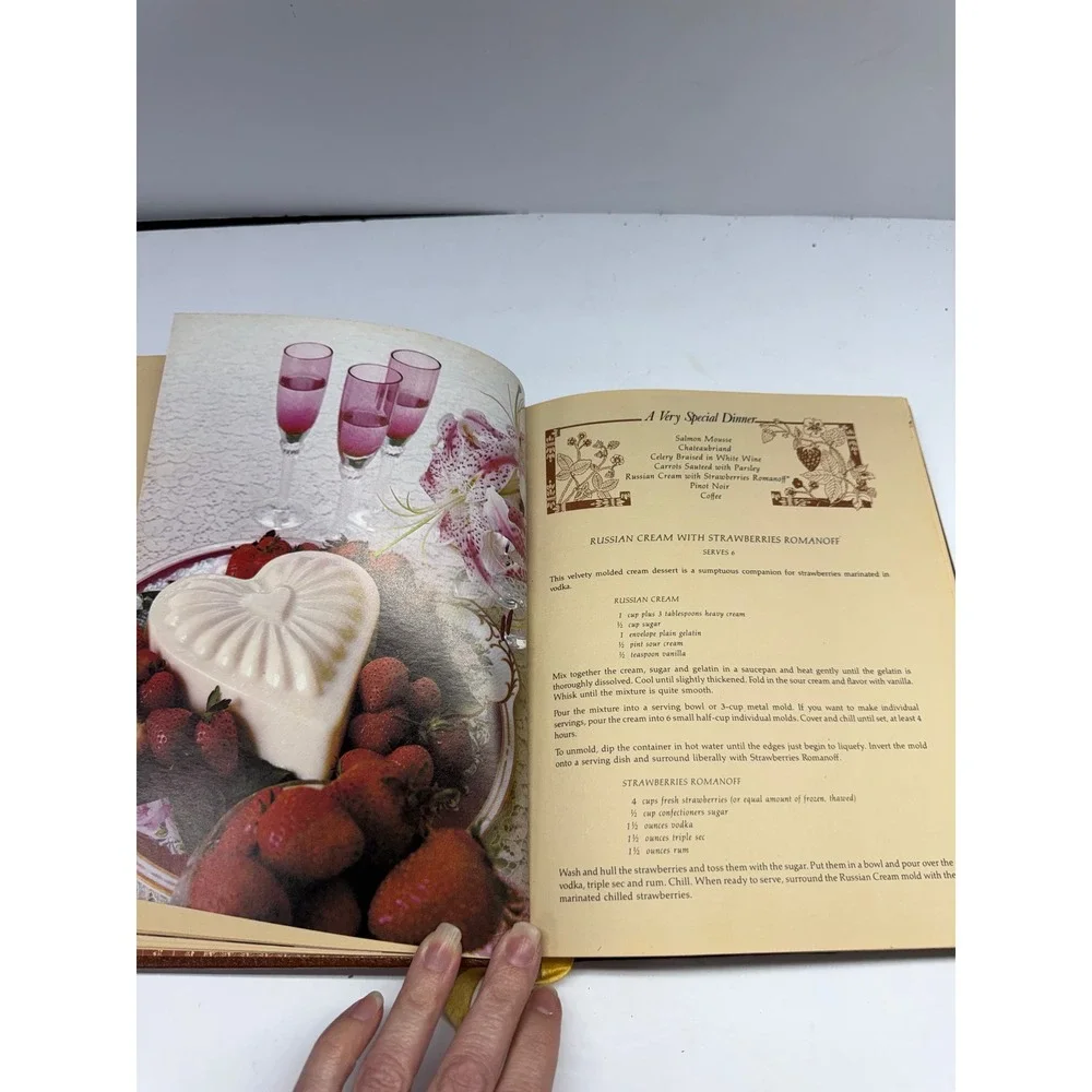 Vintage 1978 Bon Appetit Social Planner Hardcover Recipe Book Calendar Brown